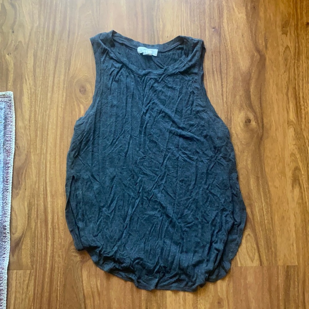 F21 gray muscle tee with side slit